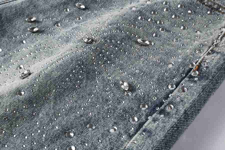 Bermuda Purple Brand Jeans Retro Crystal Denim