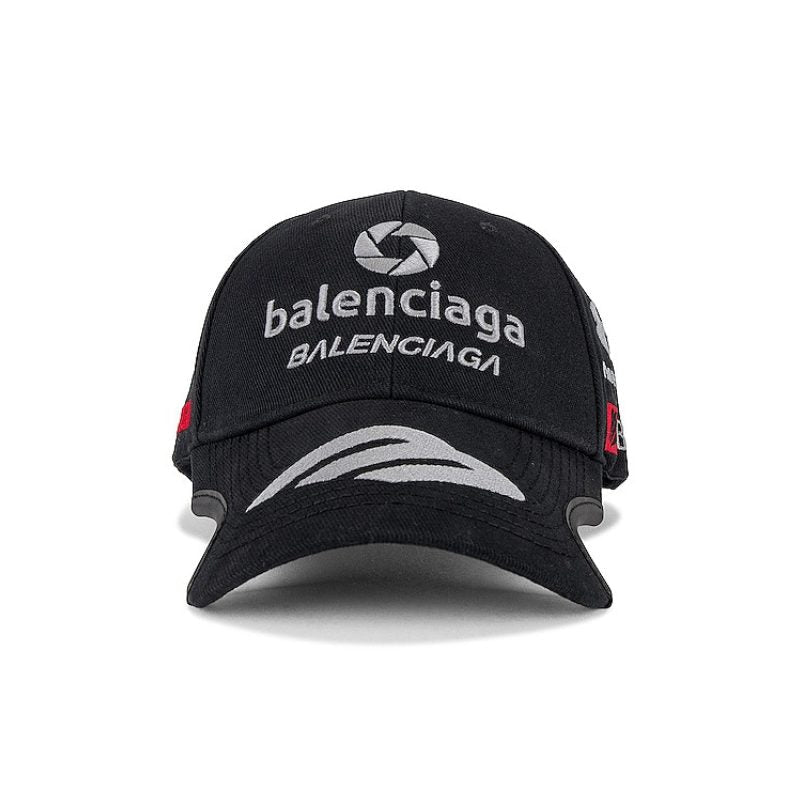 Boné Balenciaga Racer Cotton Drill Black
