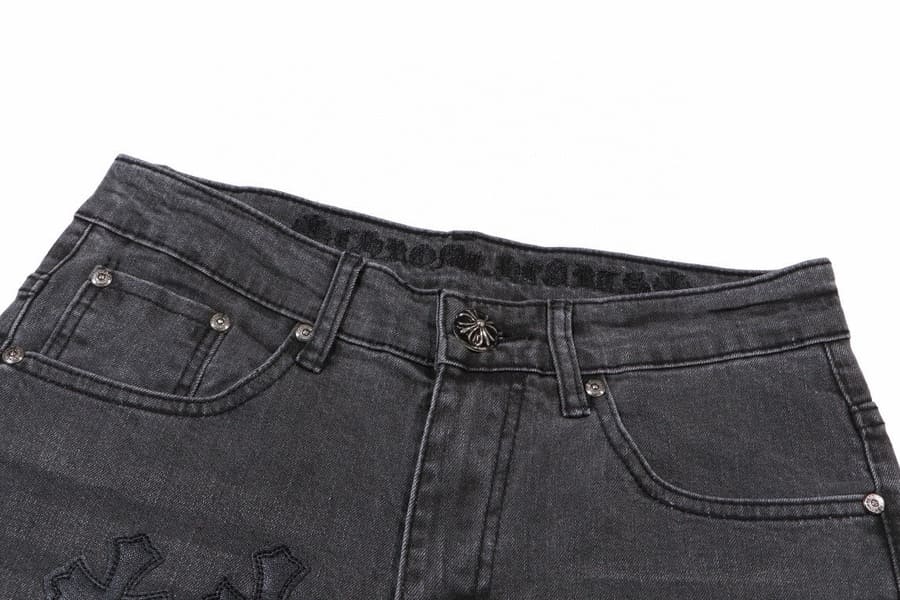Calça Chrome Hearts Jeans Cross Patches Black
