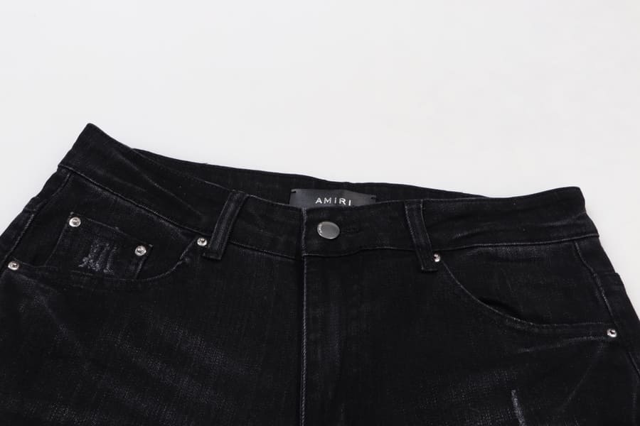 Calça Amiri Distressed Varsity Logo Jeans