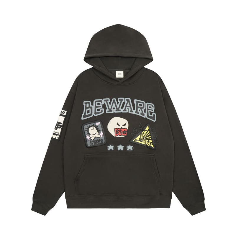 Moletom Broken Planet Beware Hoodie Black
