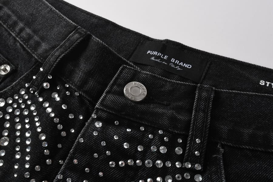 Bermuda Purple Brand Jeans Crystal Black