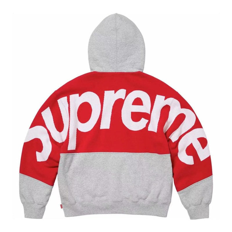 Moletom Supreme Big Logo Jacquard Red Grey