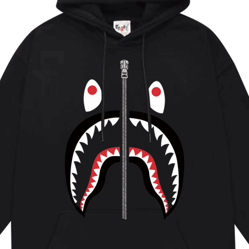 Moletom Bape Shark SS24 Preto