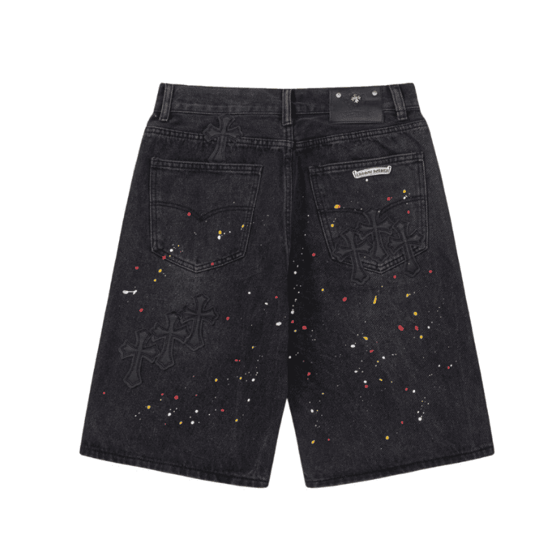 Bermuda Chrome Hearts Balck Cross Jeans
