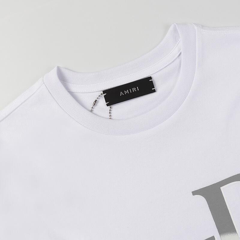 Camiseta Amiri Staggered Chrome Branca