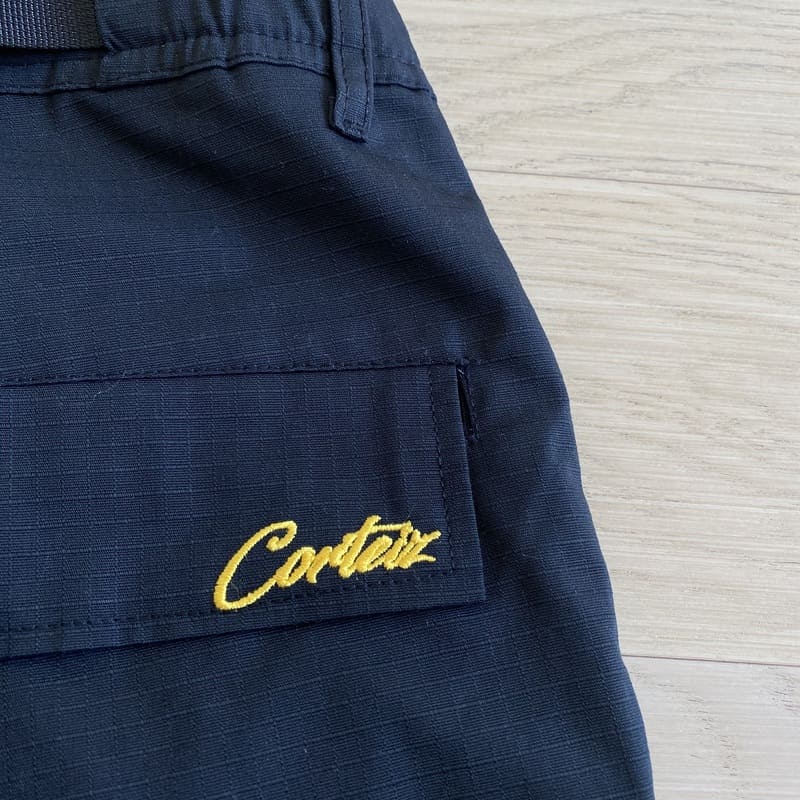 Calça Corteiz Cargo Preta e Amarelo
