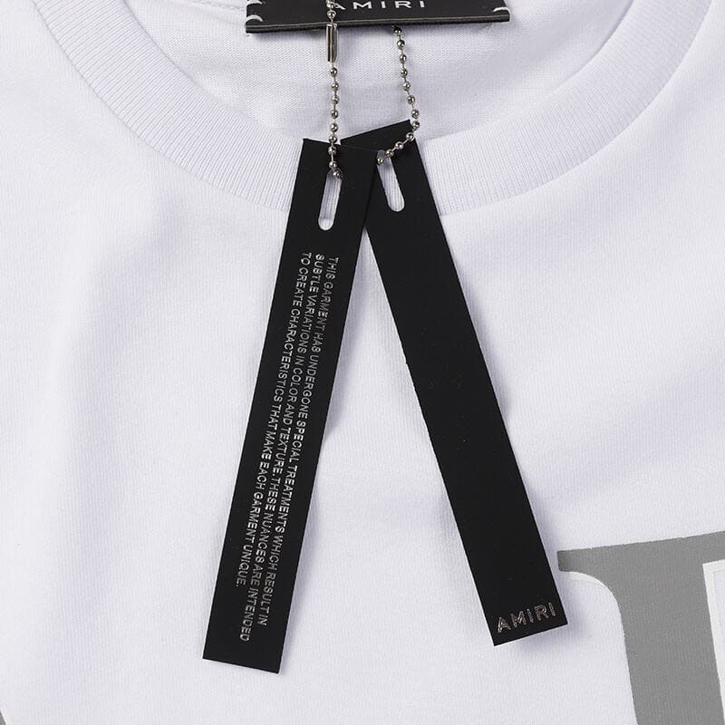 Camiseta Amiri Staggered Chrome Branca