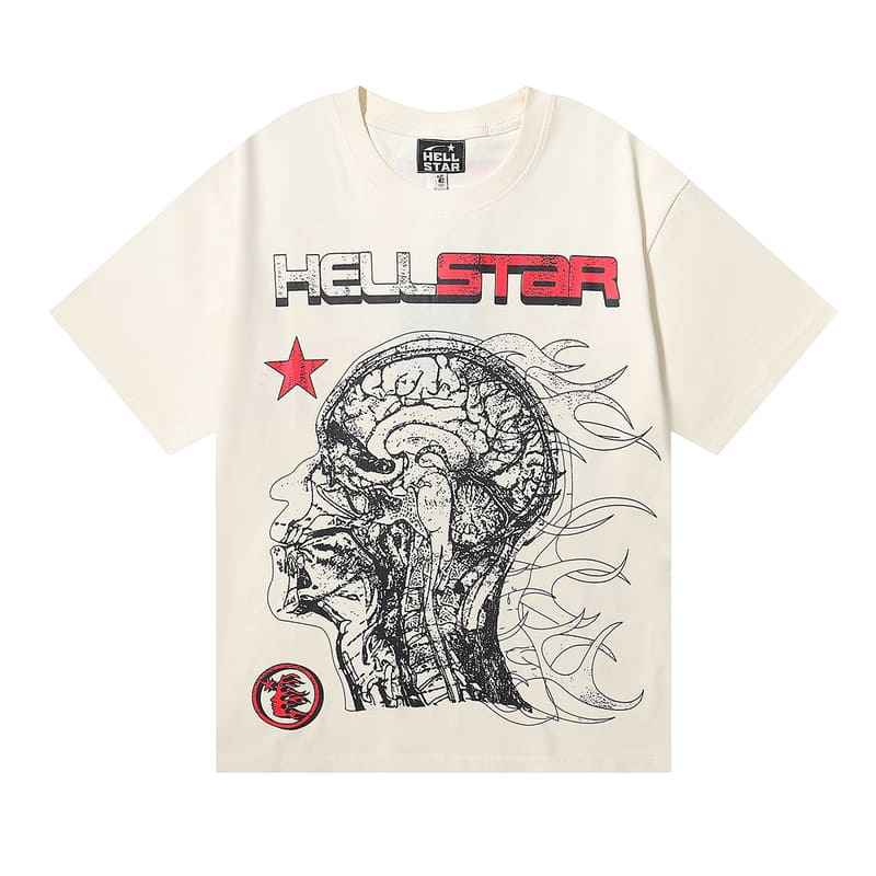 Camiseta Hellstar Human Development White Cream