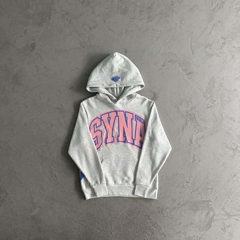 Conjunto Syna World College Logo Cinza/Rosa