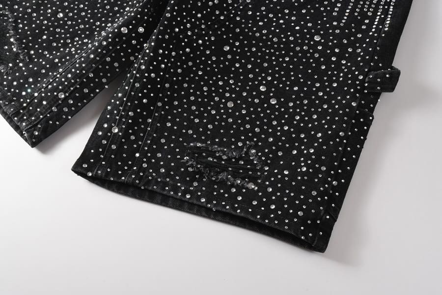 Bermuda Purple Brand Jeans Crystal Black