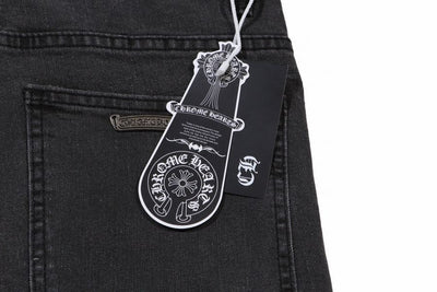 Calça Chrome Hearts Jeans Cross Patches Black