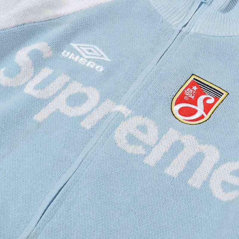 Conjunto Supreme x Umbro Zip Up Light Blue