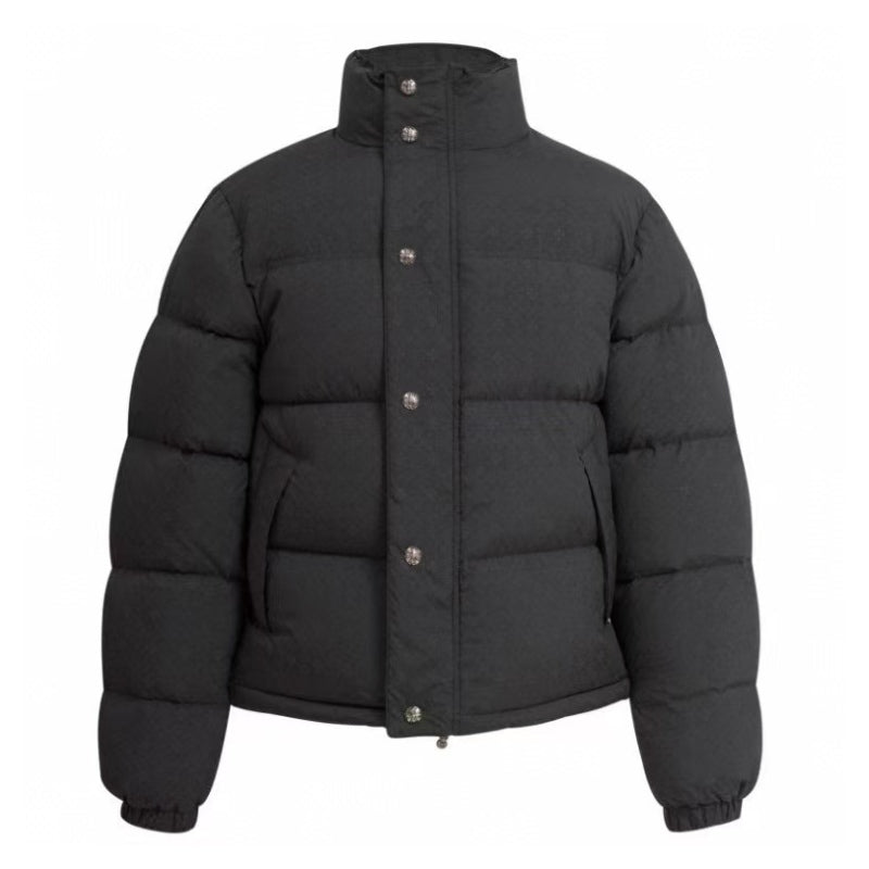 Jaqueta Chrome Hearts Monogram Print Puffer Black