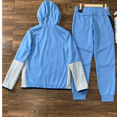 Conjunto Nike Tech Fleece Azul e Cinza
