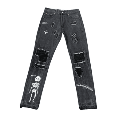 Calça Jeans Gallery Dept. Skull Black