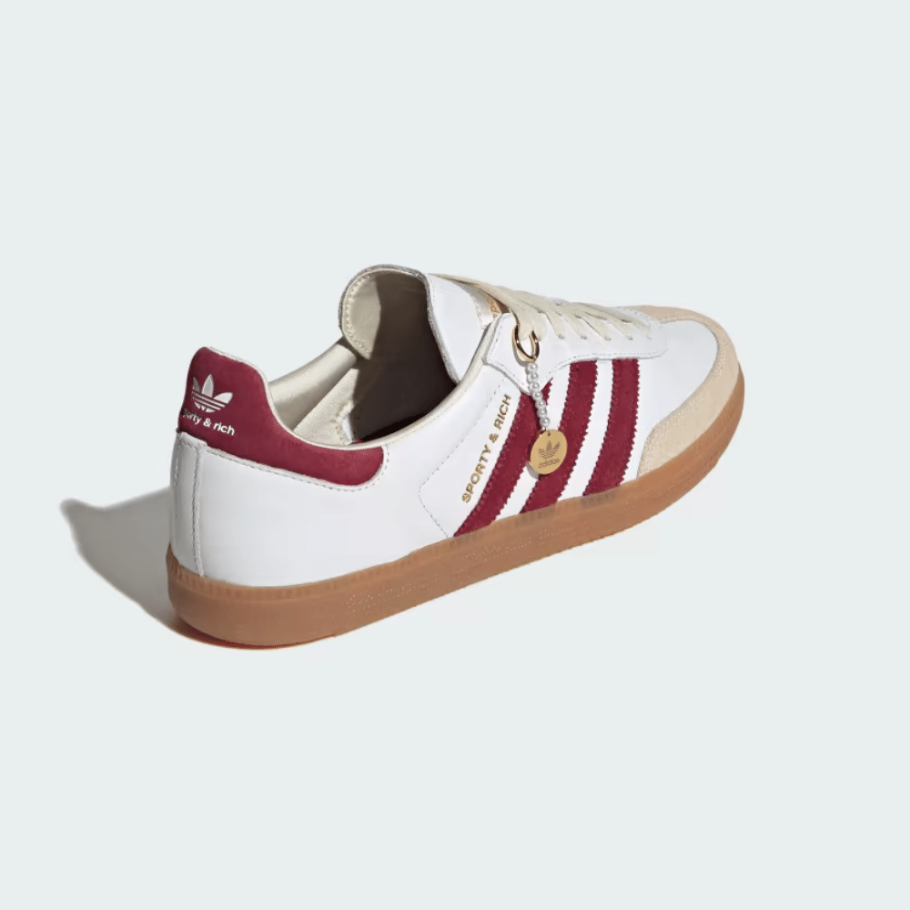 SAMBA Sporty Rich x adidas Samba OG Collegiate Burgundy–Confortável
