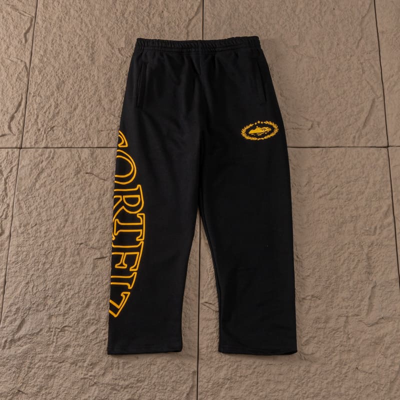 Conjunto Corteiz Superior Royale Preto/Amarelo