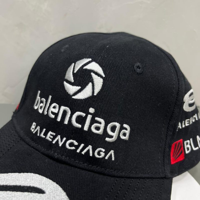 Boné Balenciaga Racer Cotton Drill Black