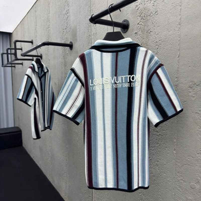 Conjunto Louis Vuitton Crochê Branco/Azul