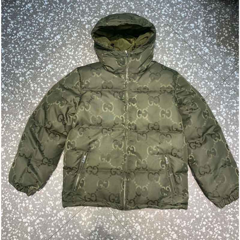 Jaqueta Gucci GG Canvas Jumbo Puffer Verde