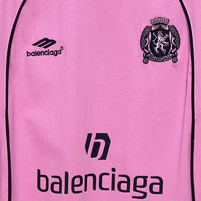 Camiseta Balenciaga Shanghai #10 Soccer Jersey Oversized Pink