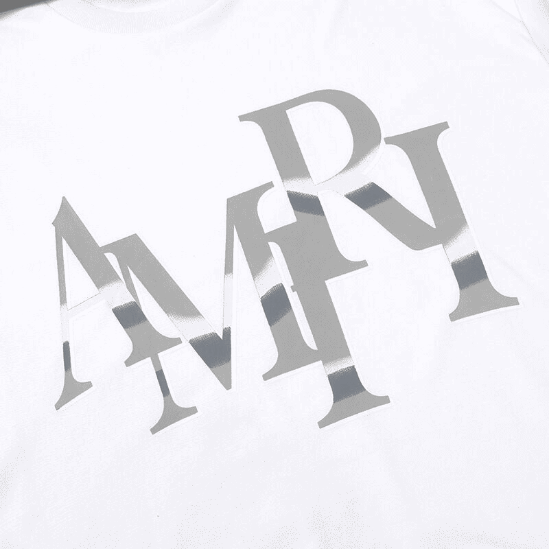 Camiseta Amiri Staggered Chrome Branca