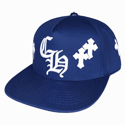 Boné Chrome Hearts Cross Patch Azul