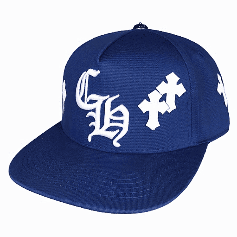Boné Chrome Hearts Cross Patch Azul