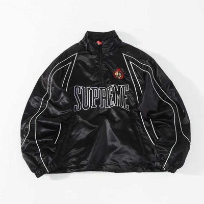 Jaqueta Supreme Satin Piping Pullover Black