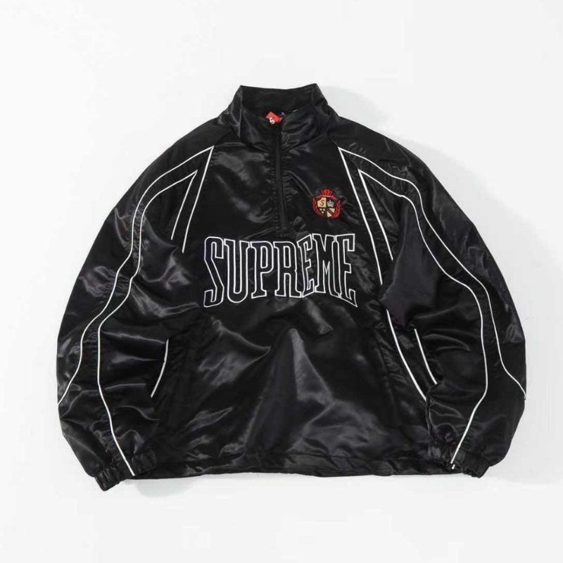Jaqueta Supreme Satin Piping Pullover Black