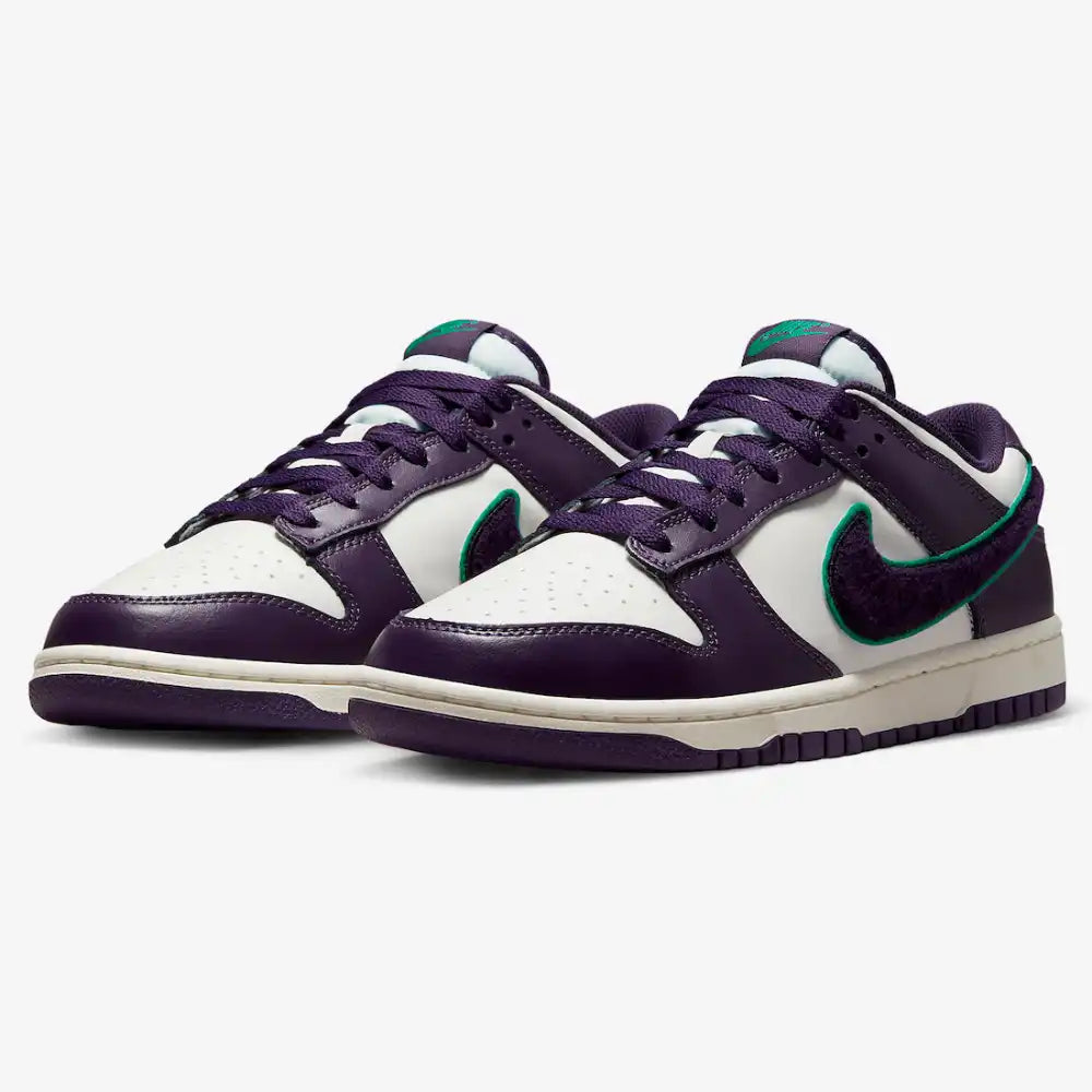 Nike Dunk Low Chenille Swoosh Sail Grand Purple