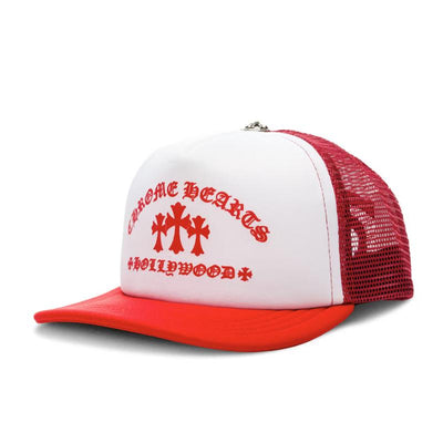 Boné Chrome Hearts King Taco Trucker Vermelho/Branco