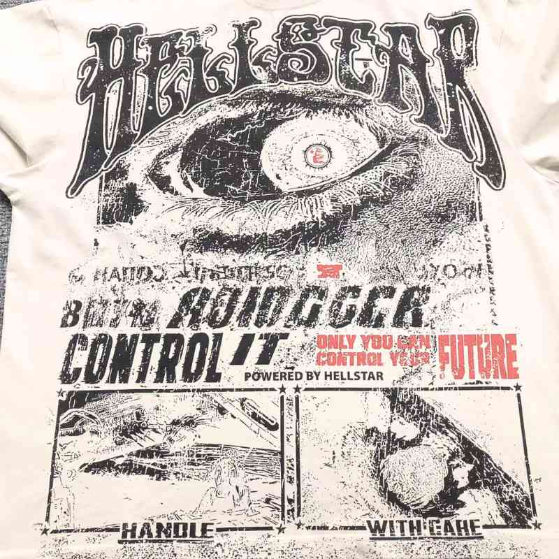 Camiseta Hellstar Crewneck Vintage Cream