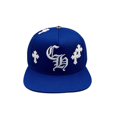 Boné Chrome Hearts Cross Patch Azul