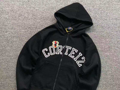 Conjunto Corteiz Arch Shield Zip Black