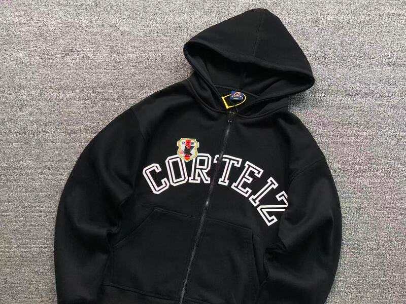 Conjunto Corteiz Arch Shield Zip Black