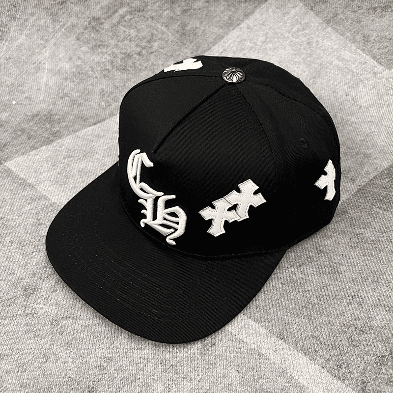Boné Chrome Hearts Cross Patch Preto