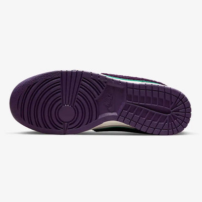 Nike Dunk Low Chenille Swoosh Sail Grand Purple