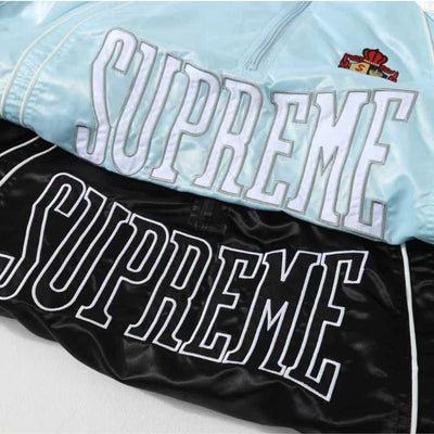Jaqueta Supreme Satin Piping Pullover Black