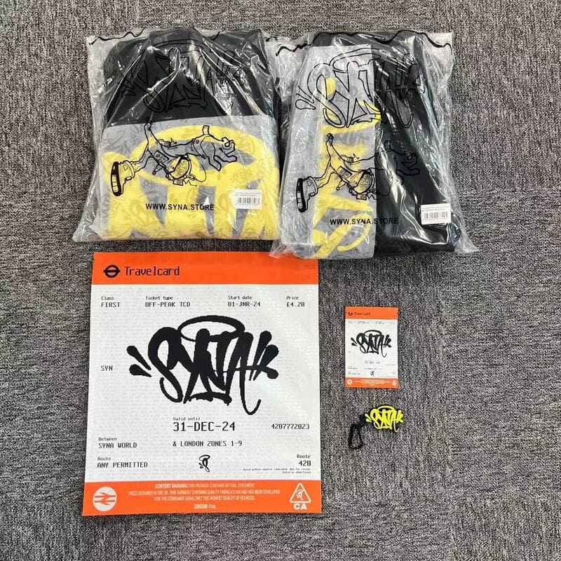 Conjunto Synaworld Logo Black Yellow