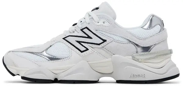 New Balance 9060 White Black Metallic Silver