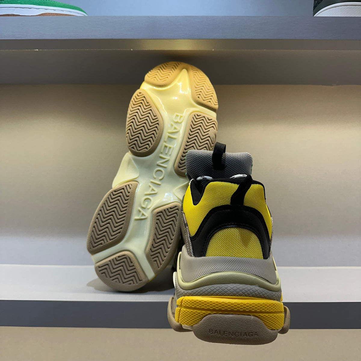 Gucci X Balenciaga The Hacker Project Triple S Beige Green Yellow (Pronta Entrega)