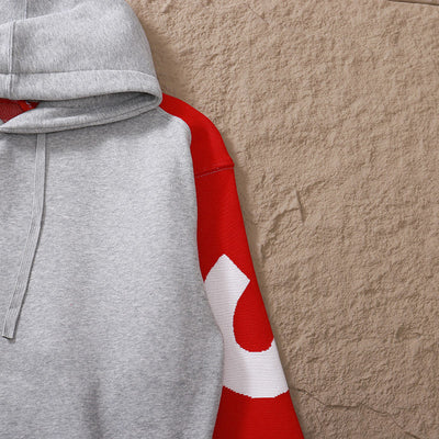 Moletom Supreme Big Logo Jacquard Red Grey