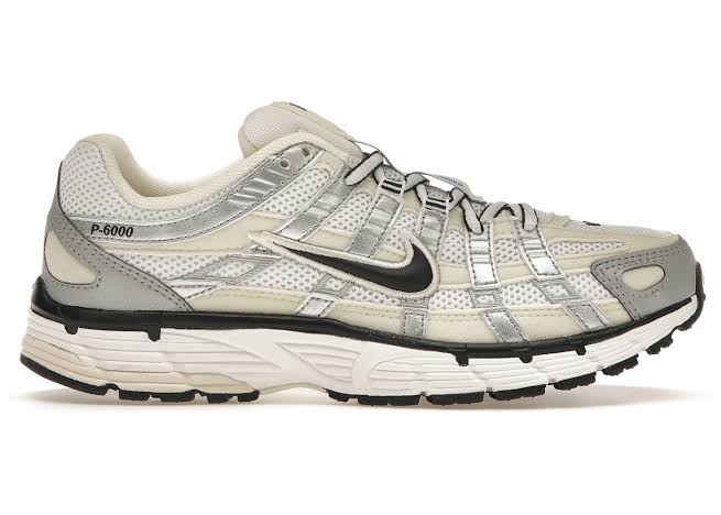 Nike P-6000 Coconut Milk White Metallic Silver