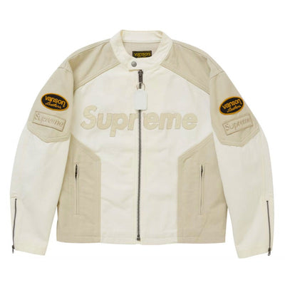 Jaqueta Supreme x Vanson Leathers Cordura White Cream