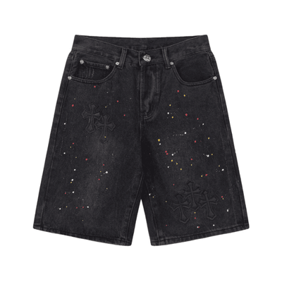 Bermuda Chrome Hearts Balck Cross Jeans