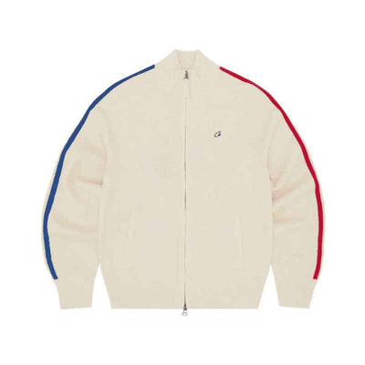 Jaqueta Corteiz Knit Zip Up Fleece Cream