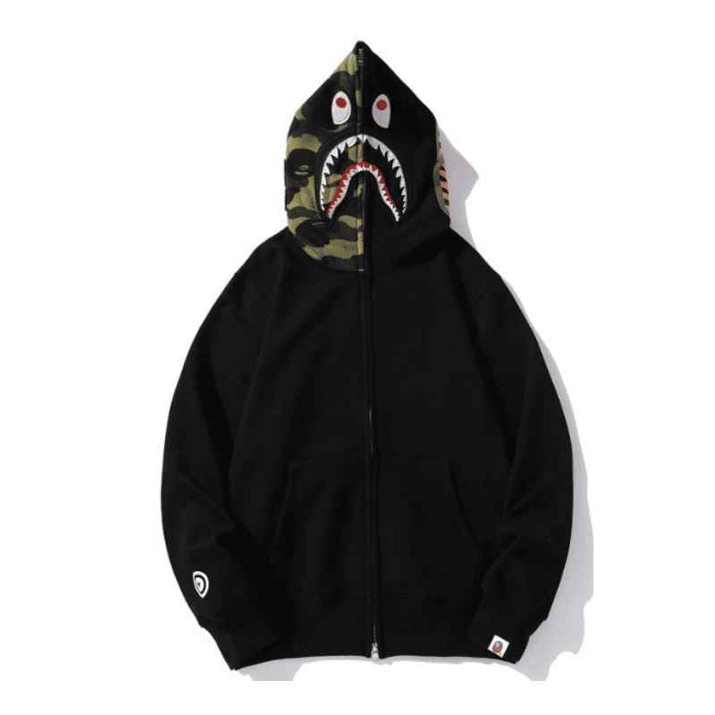 Moletom Bape Shark Zip Preto