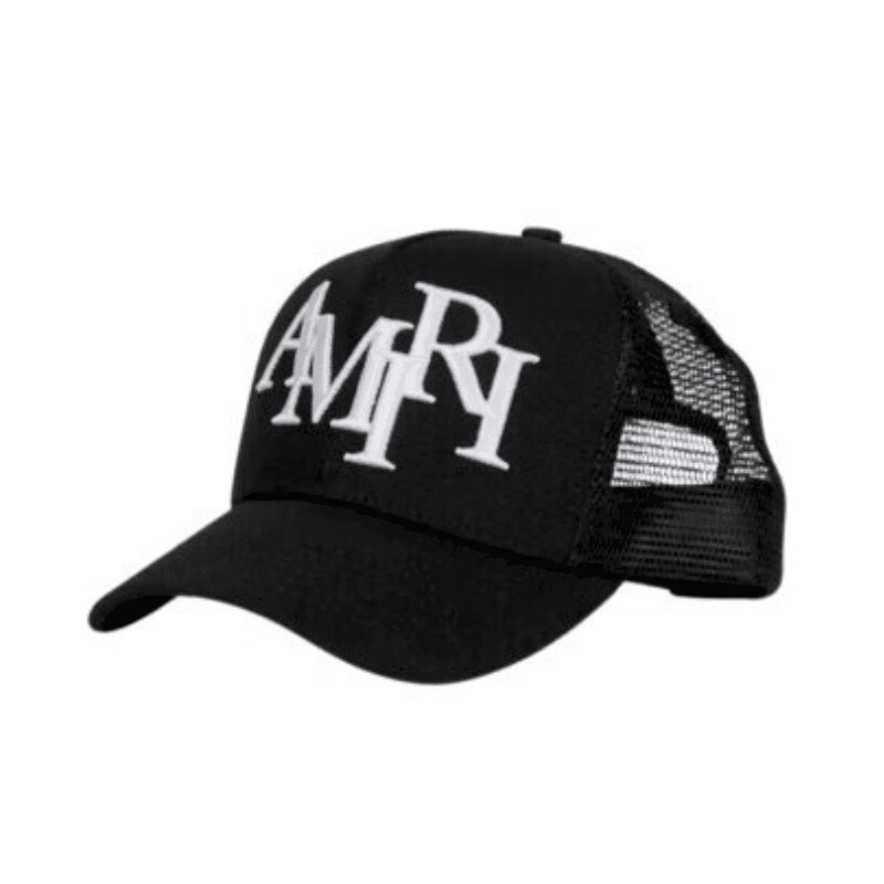 Boné Amiri Trucker Staggered Logo Preto